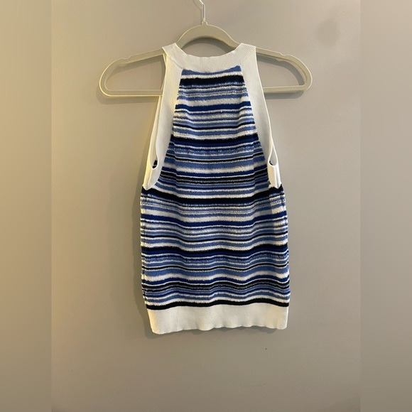 Loft Blue White Striped Sweater Tank Top - Picture 4 of 4